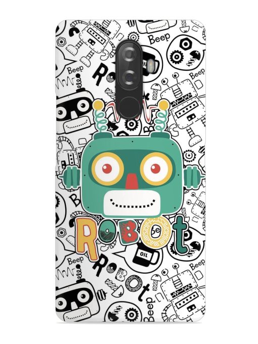 Robot Modern Seamless Pattern Snap Case for Lenovo K8 Note Zapvi