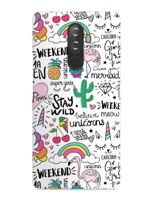 Unicorn Ice Cream Snap Case for Lenovo K8 Note Zapvi