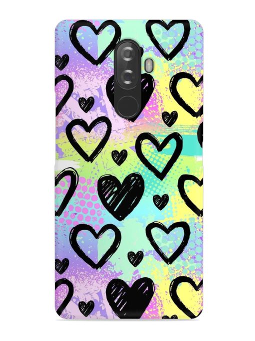 Bright Pattern Hearts Snap Case for Lenovo K8 Note Zapvi