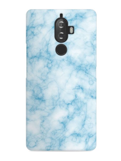 Blue White Natural Marble Snap Case for Lenovo K8 Plus