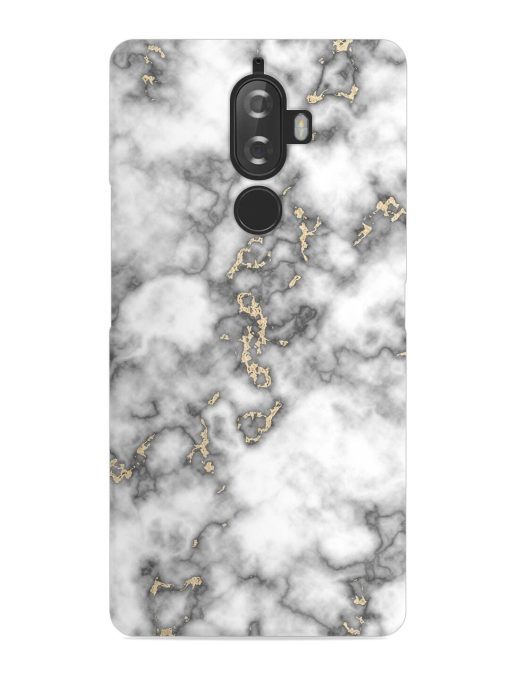 Gray And Gold Marble Snap Case for Lenovo K8 Plus