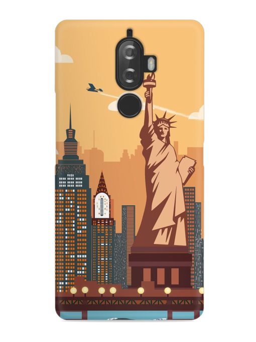 New York Statue Of Liberty Architectural Scenery Snap Case for Lenovo K8 Plus