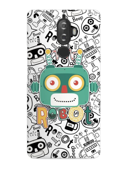 Robot Modern Seamless Pattern Snap Case for Lenovo K8 Plus