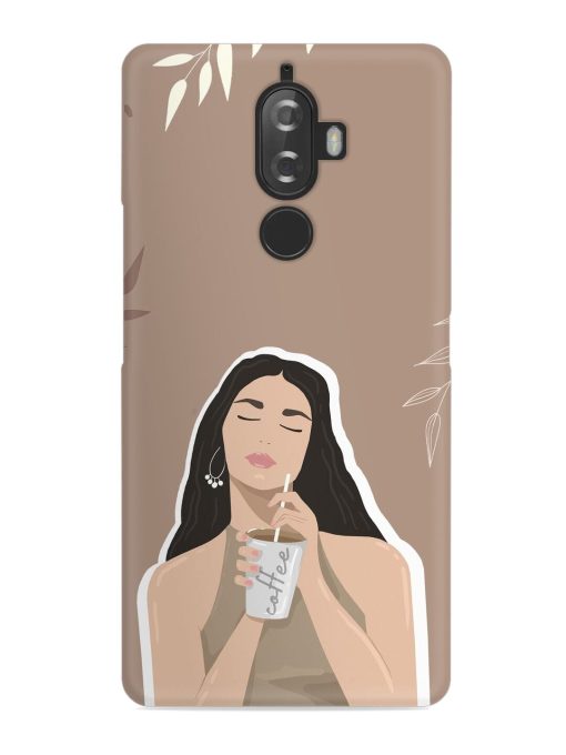 Girl With Coffee Snap Case for Lenovo K8 Plus