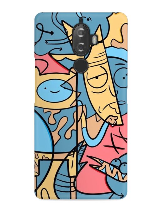 Silly Face Doodle Snap Case for Lenovo K8 Plus Zapvi