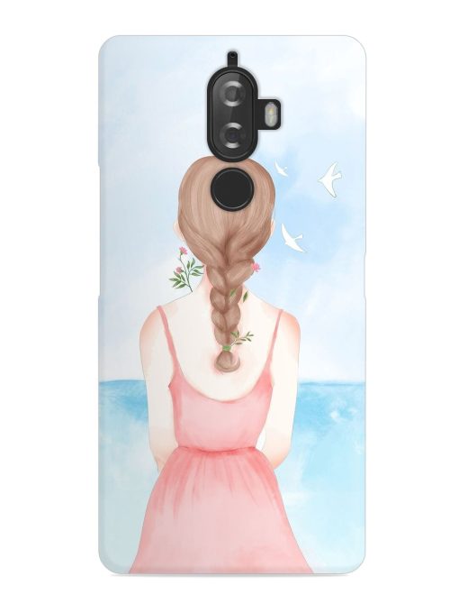 Watercolor Girl Vector Snap Case for Lenovo K8 Plus Zapvi