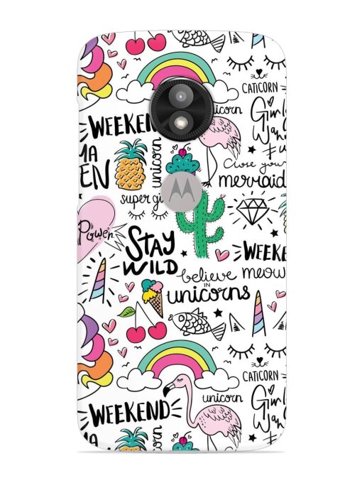 Unicorn Ice Cream Snap Case for Motorola Moto E5 Play Zapvi