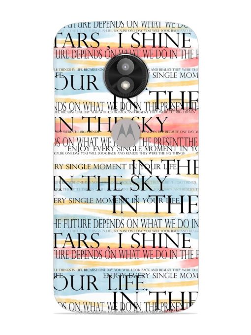 Seamless Slogans Pattern Snap Case for Motorola Moto E5 Play Zapvi