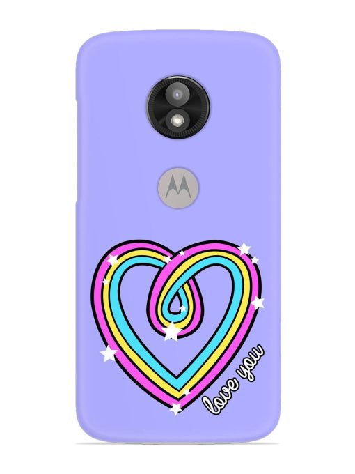 Colorful Rainbow Heart Snap Case for Motorola Moto E5 Play