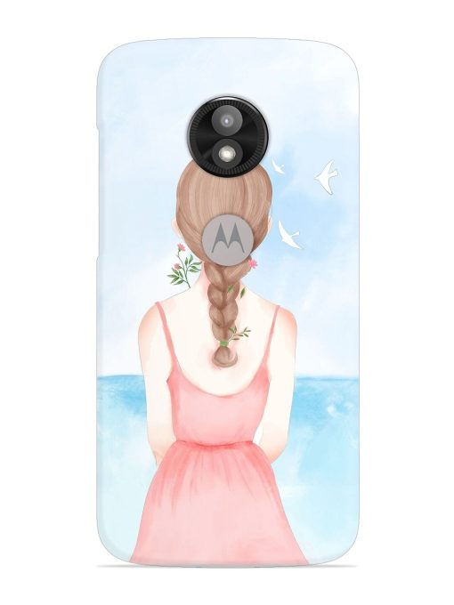 Watercolor Girl Vector Snap Case for Motorola Moto E5 Play Zapvi