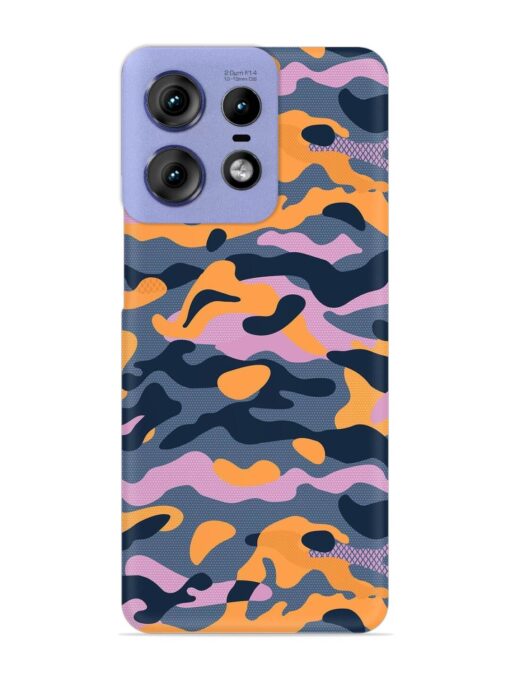 Camouflage Army Military English Orange Art Snap Case for Motorola Moto Edge 50 Pro (5G)