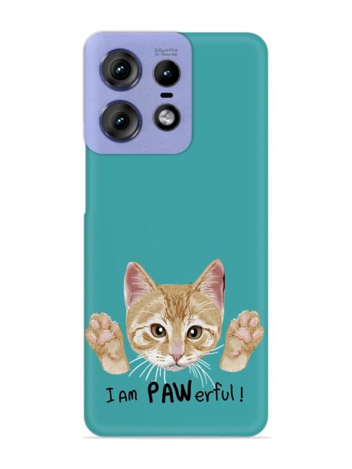 Typography Slogan Cat Snap Case for Motorola Moto Edge 50 Pro (5G)