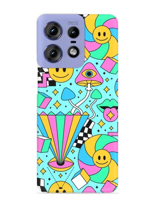 Trippy Rainbow 60S Snap Case for Motorola Moto Edge 50 Pro (5G)