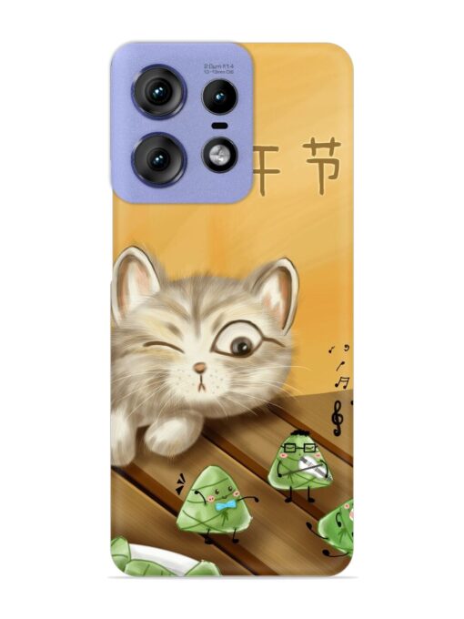 Cat Scorpion Dancing Snap Case for Motorola Moto Edge 50 Pro (5G)