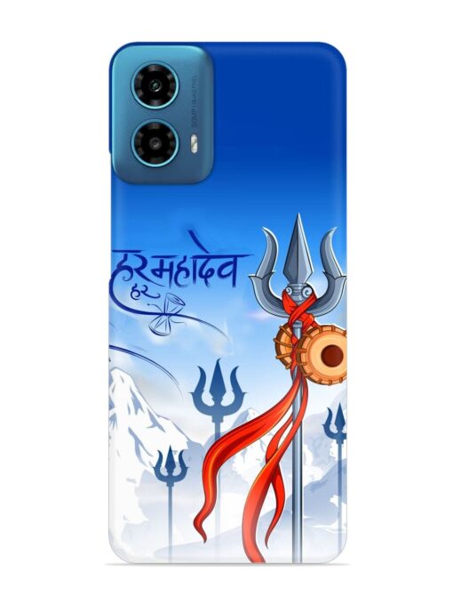 Har Har Mahadev Trishul Snap Case for Motorola Moto G34 (5G) Zapvi