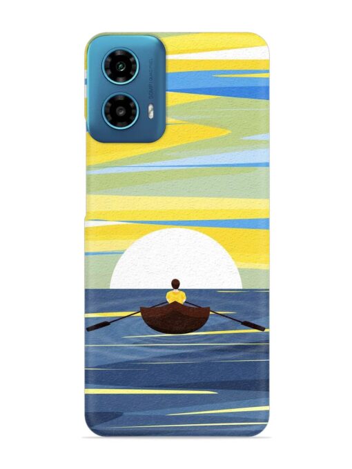 Rowing Person Ferry Paddle Snap Case for Motorola Moto G34 (5G)