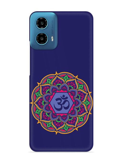 Om Mandala Art Blue Snap Case for Motorola Moto G34 (5G) Zapvi