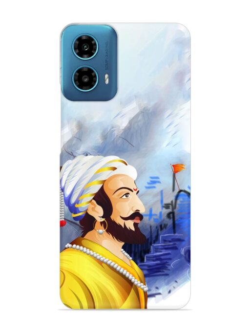 Shivaji Maharaj Color Paint Art Snap Case for Motorola Moto G34 (5G) Zapvi