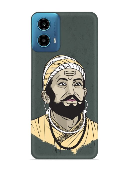 Shivaji Maharaj Vector Art Snap Case for Motorola Moto G34 (5G)