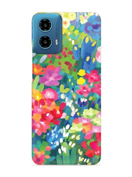 Watercolor Flower Art Snap Case for Motorola Moto G34 (5G)