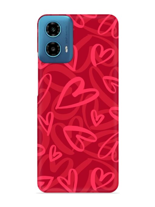 Seamless Romantic Pattern Snap Case for Motorola Moto G34 (5G)