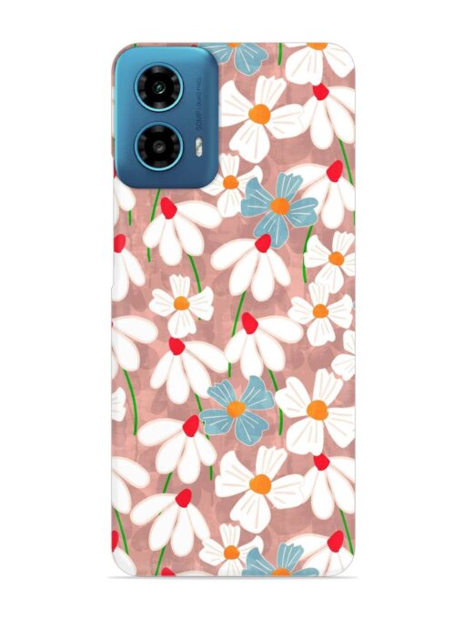 Abstract Petal Flowers Snap Case for Motorola Moto G34 (5G)