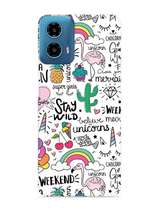 Unicorn Ice Cream Snap Case for Motorola Moto G34 (5G)