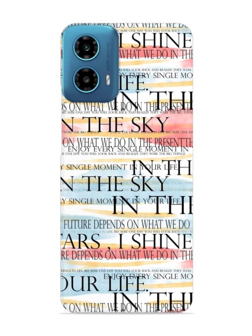 Seamless Slogans Pattern Snap Case for Motorola Moto G34 (5G)