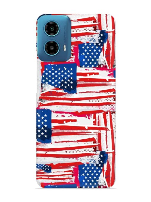 Usa Flag Seamless Snap Case for Motorola Moto G34 (5G)