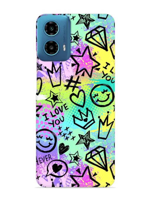 Bright Seamless Pattern Snap Case for Motorola Moto G34 (5G)