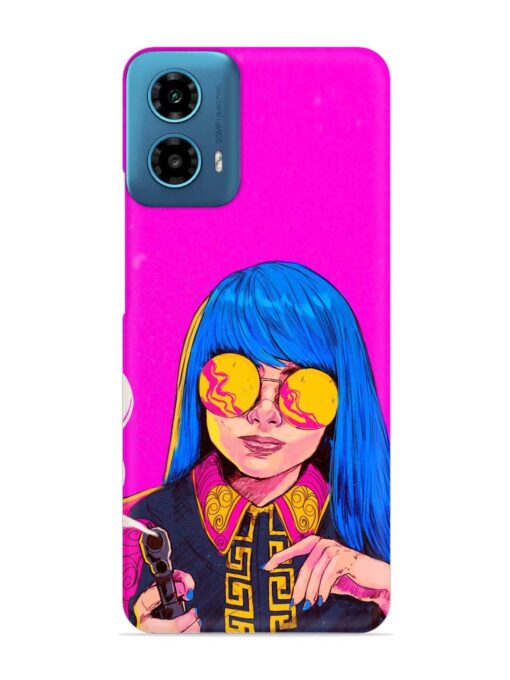 Aesthetic Anime Girl Snap Case for Motorola Moto G34 (5G)