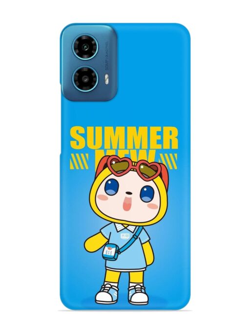 Summer Mew Cartoon Snap Case for Motorola Moto G34 (5G)