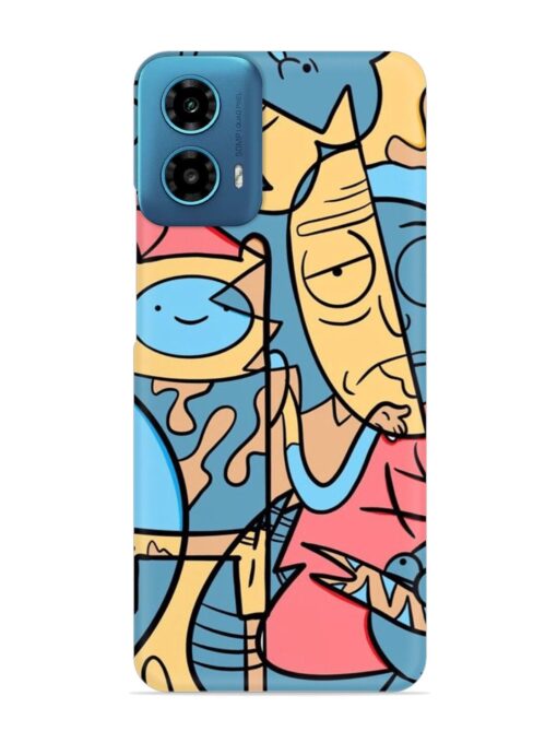 Silly Face Doodle Snap Case for Motorola Moto G34 (5G) Zapvi