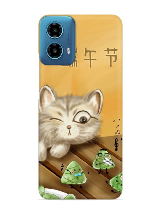 Cat Scorpion Dancing Snap Case for Motorola Moto G34 (5G)