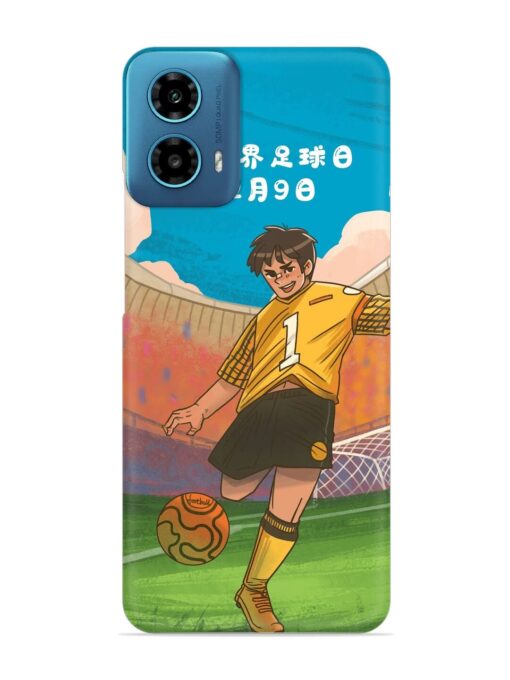 Soccer Kick Snap Case for Motorola Moto G34 (5G)