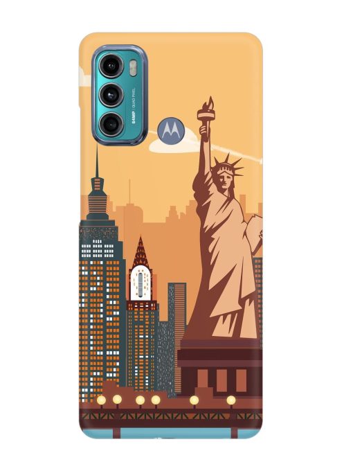 New York Statue Of Liberty Architectural Scenery Snap Case for Motorola Moto G40 Fusion Zapvi