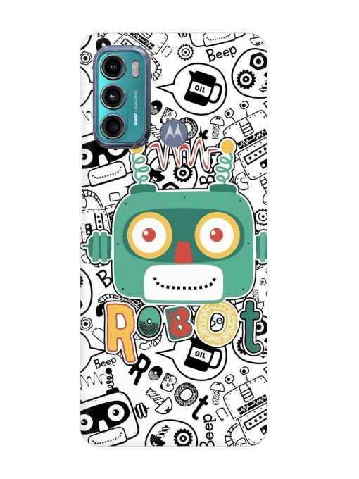 Robot Modern Seamless Pattern Snap Case for Motorola Moto G40 Fusion Zapvi