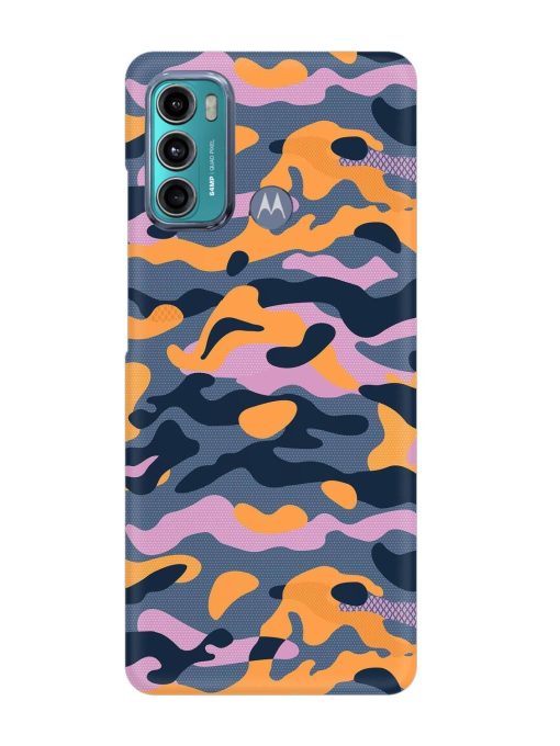 Camouflage Army Military English Orange Art Snap Case for Motorola Moto G40 Fusion Zapvi