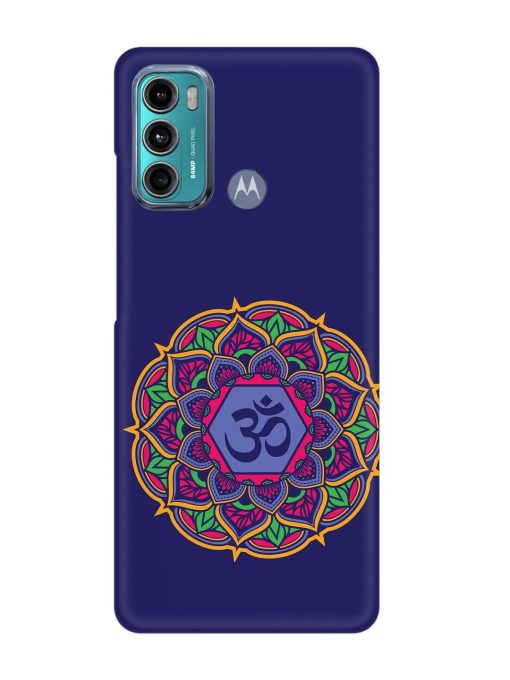 Om Mandala Art Blue Snap Case for Motorola Moto G40 Fusion Zapvi