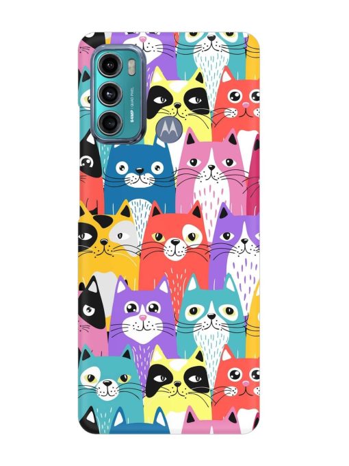 Funny Cartoon Cats Snap Case for Motorola Moto G40 Fusion