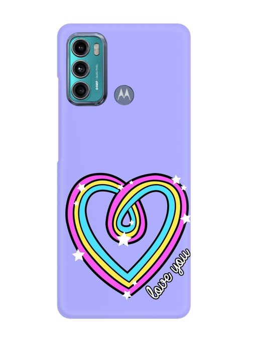 Colorful Rainbow Heart Snap Case for Motorola Moto G40 Fusion Zapvi