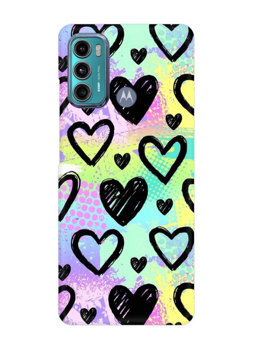 Bright Pattern Hearts Snap Case for Motorola Moto G40 Fusion