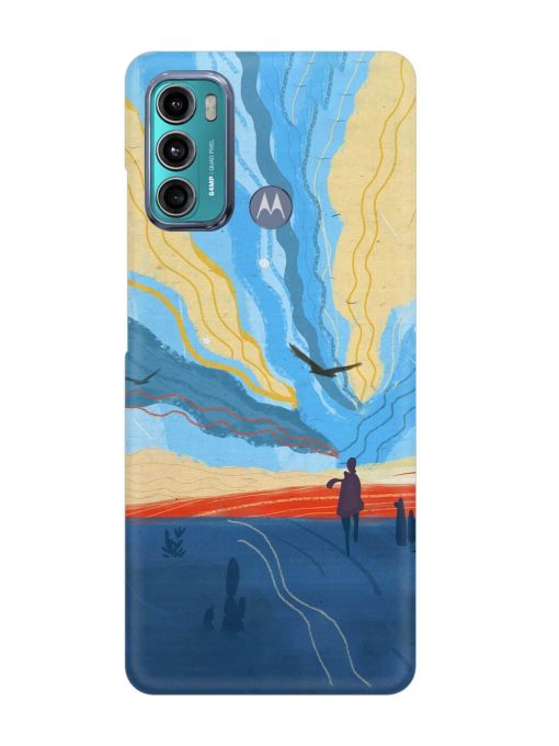 Minimal Abstract Landscape Snap Case for Motorola Moto G40 Fusion