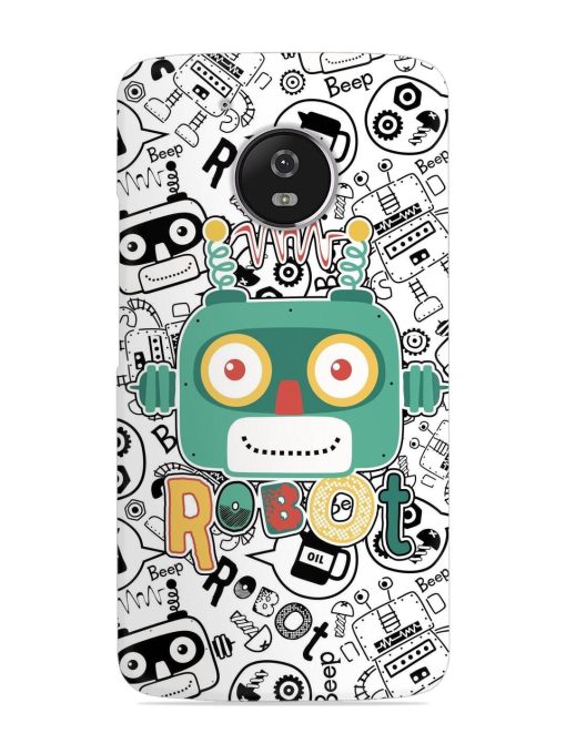 Robot Modern Seamless Pattern Snap Case for Motorola Moto G5 Zapvi