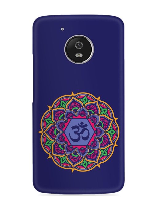 Om Mandala Art Blue Snap Case for Motorola Moto G5 Zapvi