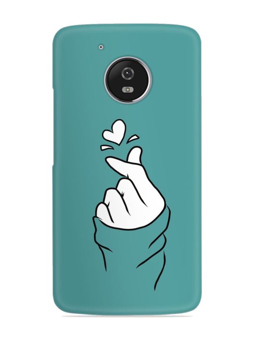 Korean Heart Sign Art Snap Case for Motorola Moto G5 Zapvi