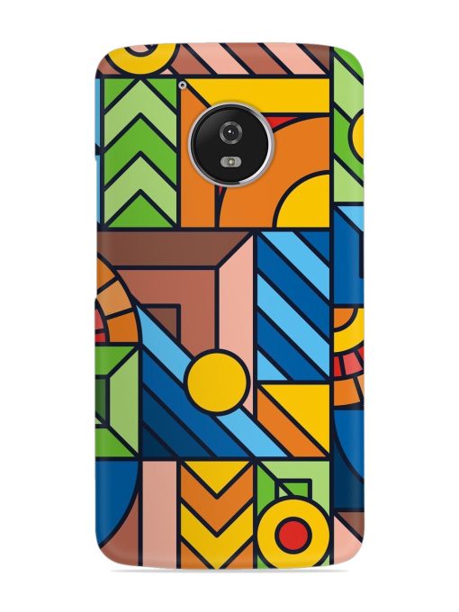 Colorful Geometric Snap Case for Motorola Moto G5 Zapvi