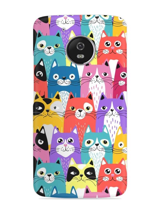 Funny Cartoon Cats Snap Case for Motorola Moto G5 Zapvi