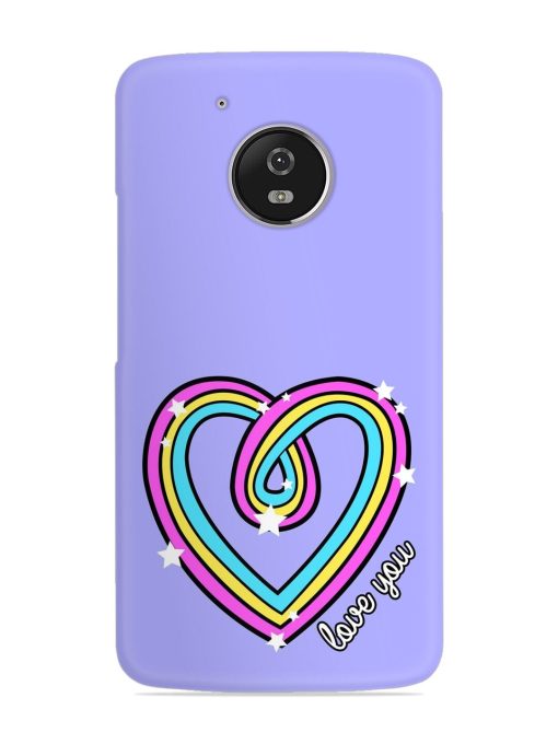 Colorful Rainbow Heart Snap Case for Motorola Moto G5 Zapvi