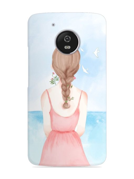 Watercolor Girl Vector Snap Case for Motorola Moto G5 Zapvi